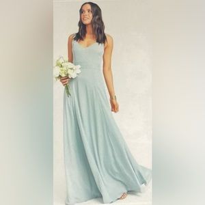 NWT - Show Me Your Mumu Jenn Maxi Dress in Silver Sage Crisp - Size S